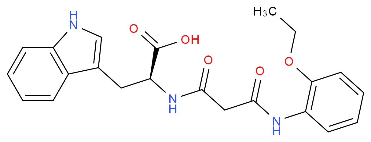 (2S)-2-({3-[(2-ethoxyphenyl)amino]-3-oxopropanoyl}amino)-3-(1H-indol-3-yl)propanoic acid_分子结构_CAS_)