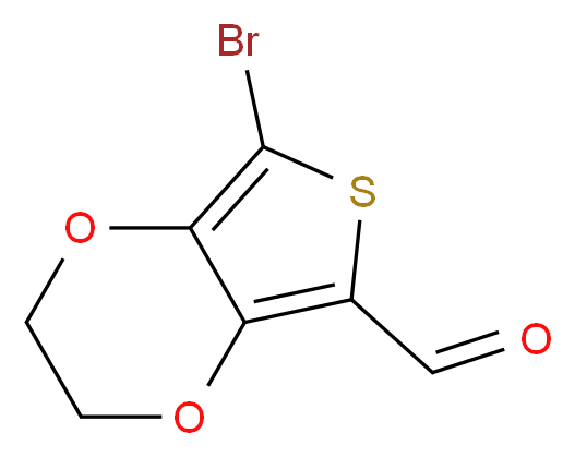 7-bromo-2,3-dihydrothieno[3,4-b][1,4]dioxine-5-carbaldehyde_分子结构_CAS_852054-42-3)
