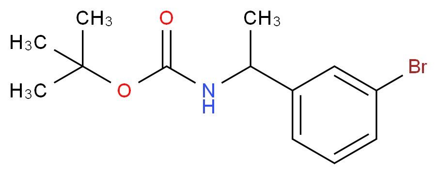 tert-butyl N-[1-(3-bromophenyl)ethyl]carbamate_分子结构_CAS_375853-98-8