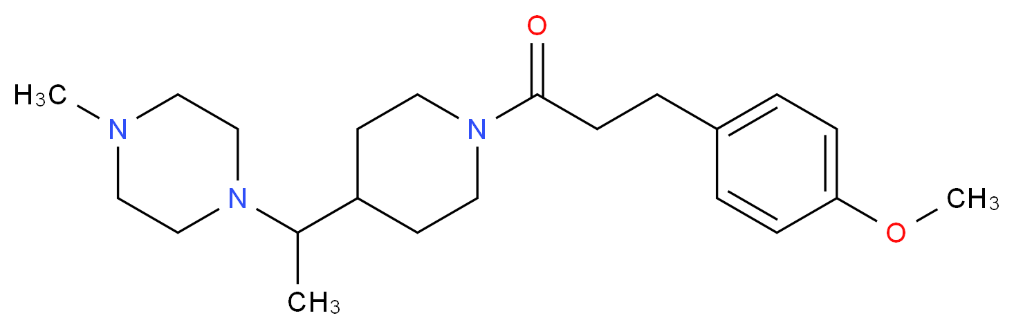 1-(1-{1-[3-(4-methoxyphenyl)propanoyl]-4-piperidinyl}ethyl)-4-methylpiperazine_分子结构_CAS_)