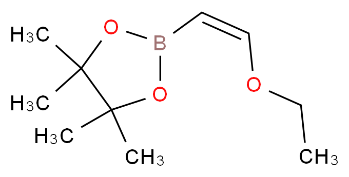 2-[(Z)-2-ethoxyethenyl]-4,4,5,5-tetramethyl-1,3,2-dioxaborolane_分子结构_CAS_219489-07-3