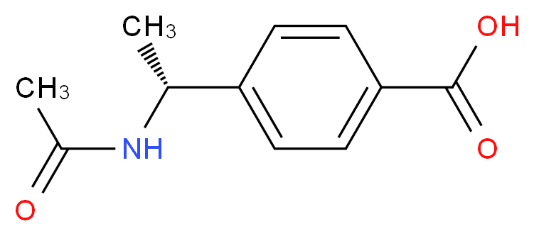 4-[(1R)-1-acetamidoethyl]benzoic acid_分子结构_CAS_859163-61-4