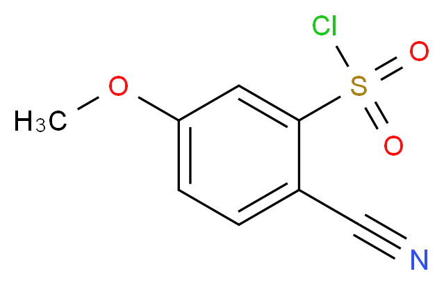 2-cyano-5-methoxybenzene-1-sulfonyl chloride_分子结构_CAS_201935-41-3