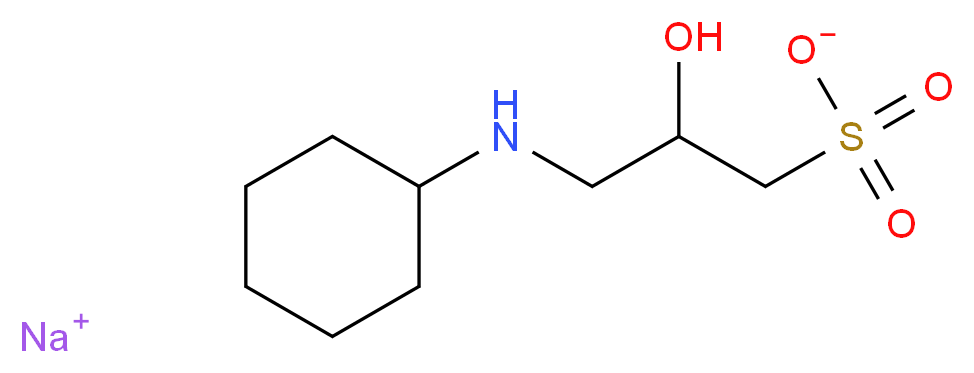 sodium 3-(cyclohexylamino)-2-hydroxypropane-1-sulfonate_分子结构_CAS_102601-34-3