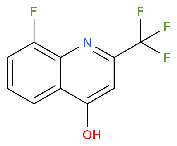 8-Fluoro-4-hydroxy-2-(trifluoromethyl)quinoline_分子结构_CAS_31009-31-1)