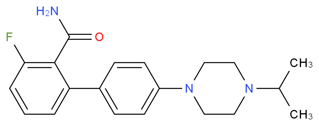3-fluoro-4'-(4-isopropylpiperazin-1-yl)biphenyl-2-carboxamide_分子结构_CAS_)