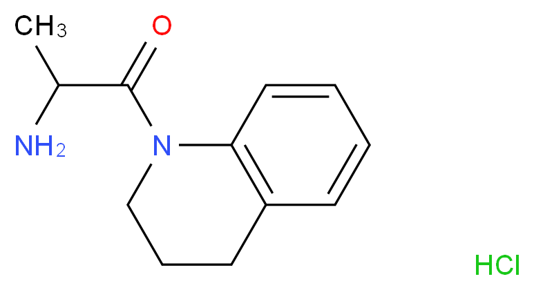2-Amino-1-[3,4-dihydro-1(2H)-quinolinyl]-1-propanone hydrochloride_分子结构_CAS_)