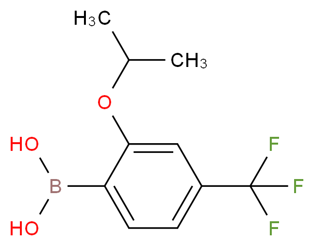 (2-Isopropoxy-4-(trifluoromethyl)phenyl)boronic acid_分子结构_CAS_1072952-21-6)