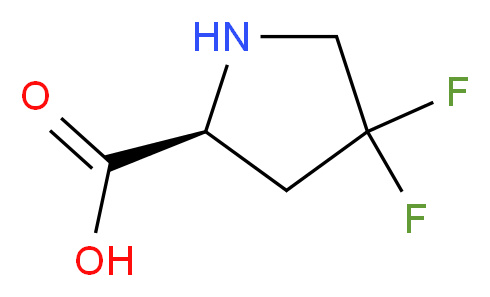 (2S)-4,4-difluoropyrrolidine-2-carboxylic acid_分子结构_CAS_52683-81-5