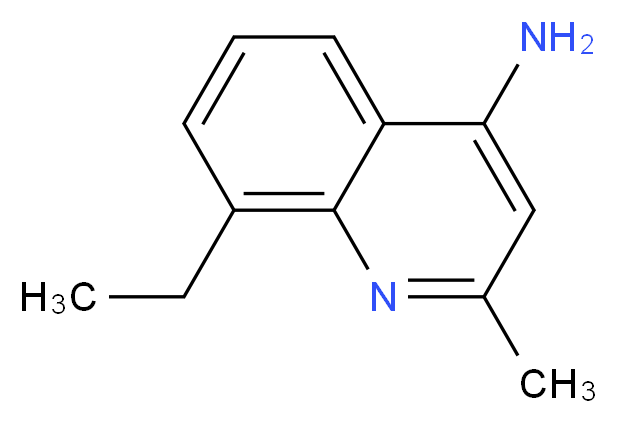 8-ethyl-2-methylquinolin-4-amine_分子结构_CAS_948293-61-6