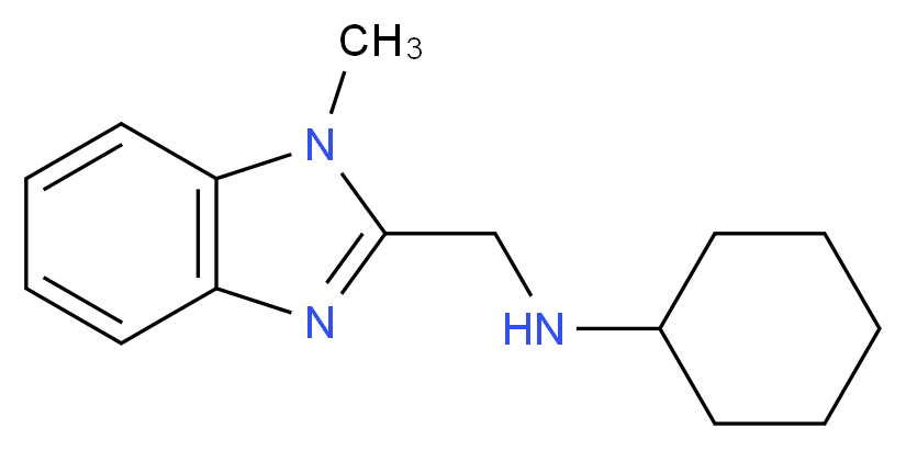 N-[(1-methyl-1H-1,3-benzodiazol-2-yl)methyl]cyclohexanamine_分子结构_CAS_342385-30-2