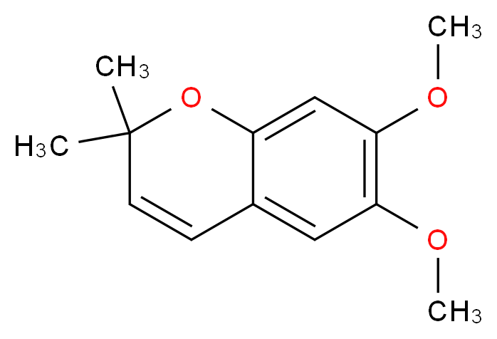 6,7-dimethoxy-2,2-dimethyl-2H-chromene_分子结构_CAS_644-06-4