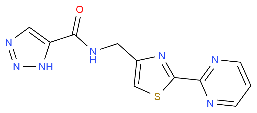 N-{[2-(2-pyrimidinyl)-1,3-thiazol-4-yl]methyl}-1H-1,2,3-triazole-5-carboxamide_分子结构_CAS_)