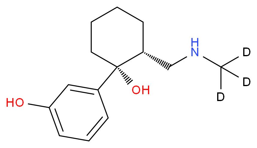 3-[(1R,2R)-1-hydroxy-2-{[(<sup>2</sup>H<sub>3</sub>)methylamino]methyl}cyclohexyl]phenol_分子结构_CAS_1261398-22-4