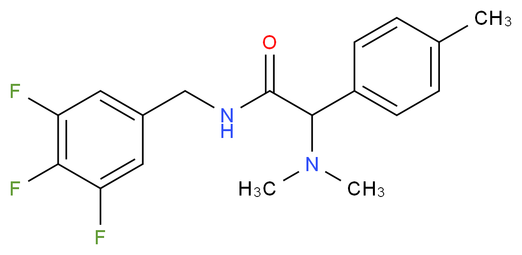 2-(dimethylamino)-2-(4-methylphenyl)-N-(3,4,5-trifluorobenzyl)acetamide_分子结构_CAS_)