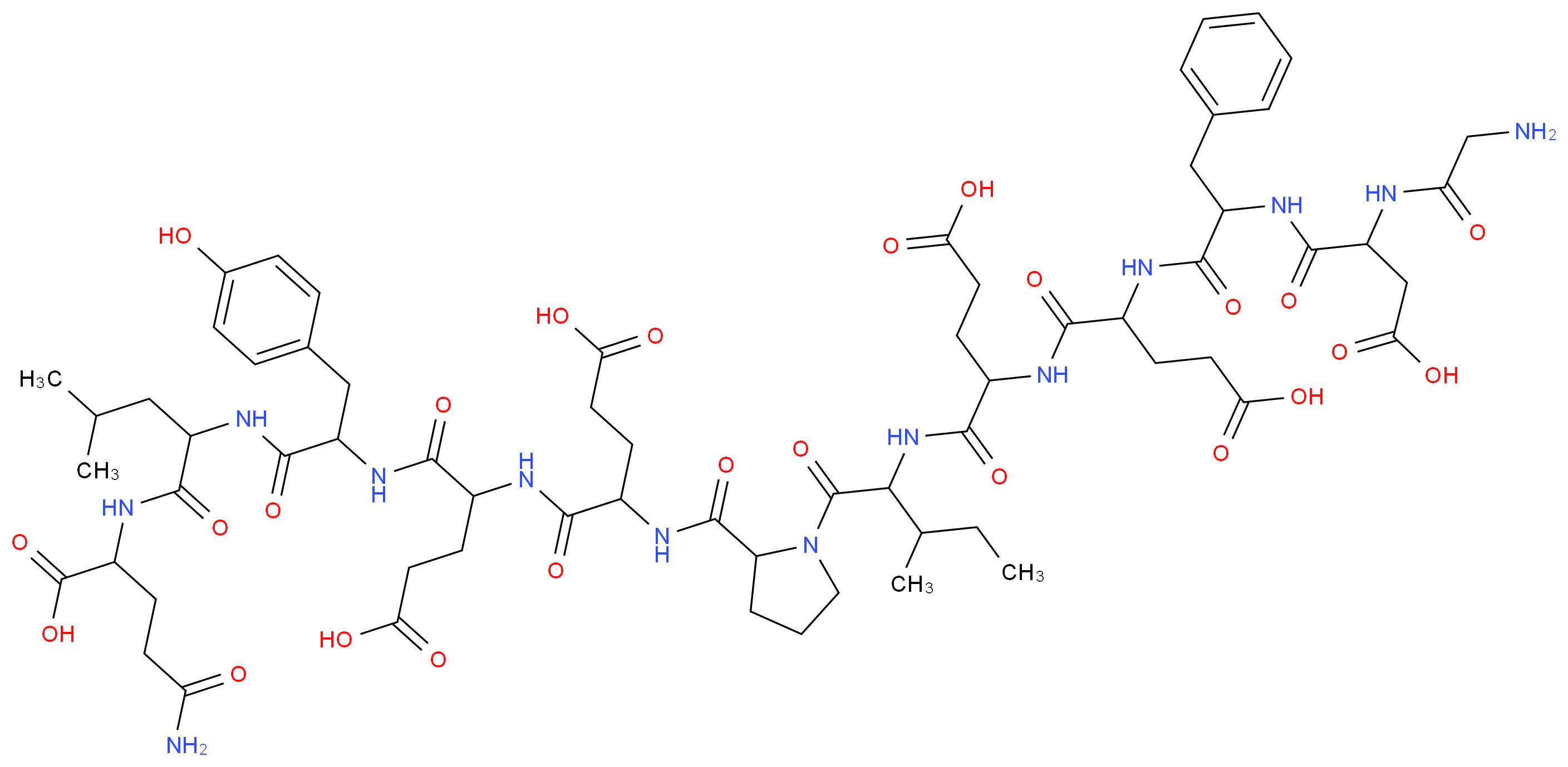 Hirudin Fragment 54-65 non-sulfated_分子结构_CAS_113274-56-9)