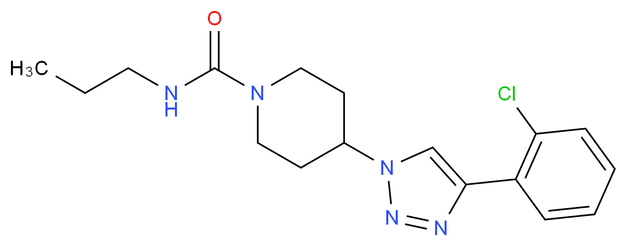 4-[4-(2-chlorophenyl)-1H-1,2,3-triazol-1-yl]-N-propyl-1-piperidinecarboxamide_分子结构_CAS_)