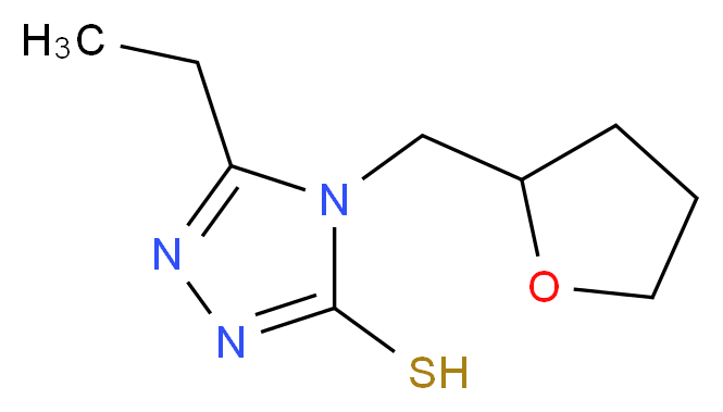 5-Ethyl-4-(tetrahydrofuran-2-ylmethyl)-4H-1,2,4-triazole-3-thiol_分子结构_CAS_)