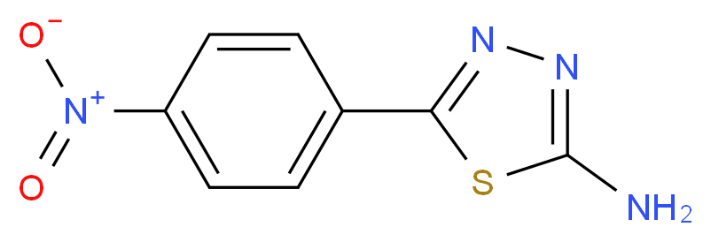2-氨基-5-(4-硝基苯基)-1,3,4-噻二唑_分子结构_CAS_833-63-6)