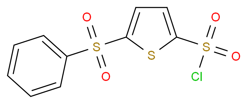 5-(benzenesulfonyl)thiophene-2-sulfonyl chloride_分子结构_CAS_166964-37-0