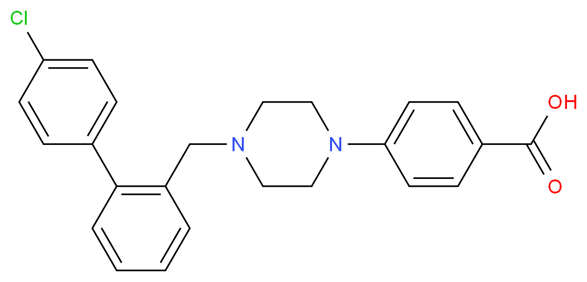 4-[4-(4'-Chlorobiphenyl-2-ylmethyl)piperazin-1-yl]benzoic Acid_分子结构_CAS_916204-05-2)