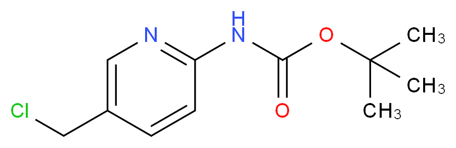 tert-butyl N-[5-(chloromethyl)pyridin-2-yl]carbamate_分子结构_CAS_1060801-28-6