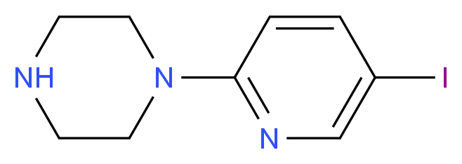 1-(5-Iodo-pyridin-2-yl)-piperazine_分子结构_CAS_219635-89-9)
