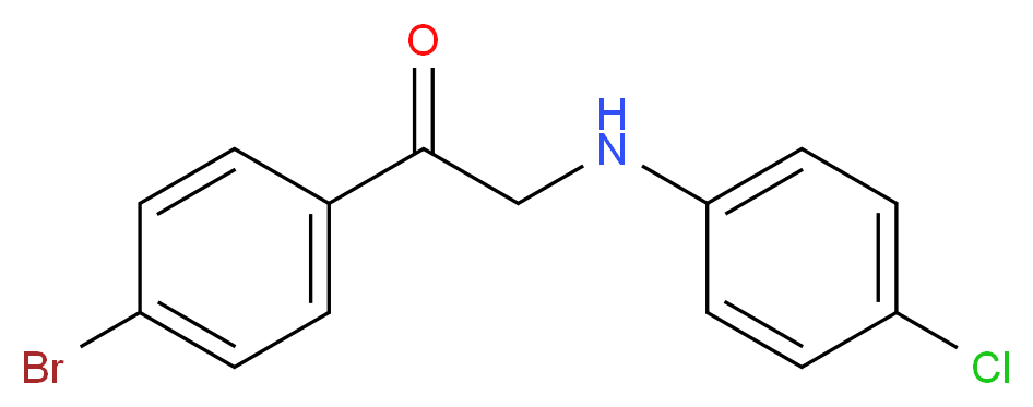 1-(4-bromophenyl)-2-[(4-chlorophenyl)amino]ethanone_分子结构_CAS_28012-58-0)