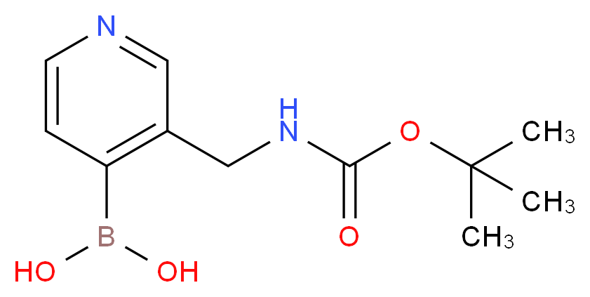 3-(BOC-AMINOMETHYL)-PYRIDINE-4-BORONIC ACID_分子结构_CAS_433969-29-0)