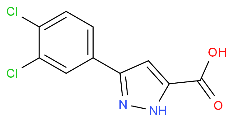 5-(3,4-dichlorophenyl)-1H-pyrazole-3-carboxylic acid_分子结构_CAS_)