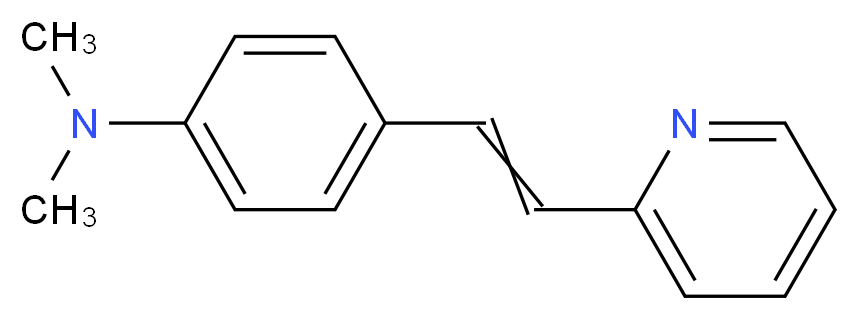 2-[4-(Dimethylamino)styryl]pyridine_分子结构_CAS_726-37-4)