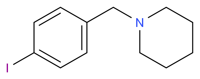 1-[(4-iodophenyl)methyl]piperidine_分子结构_CAS_651022-26-3