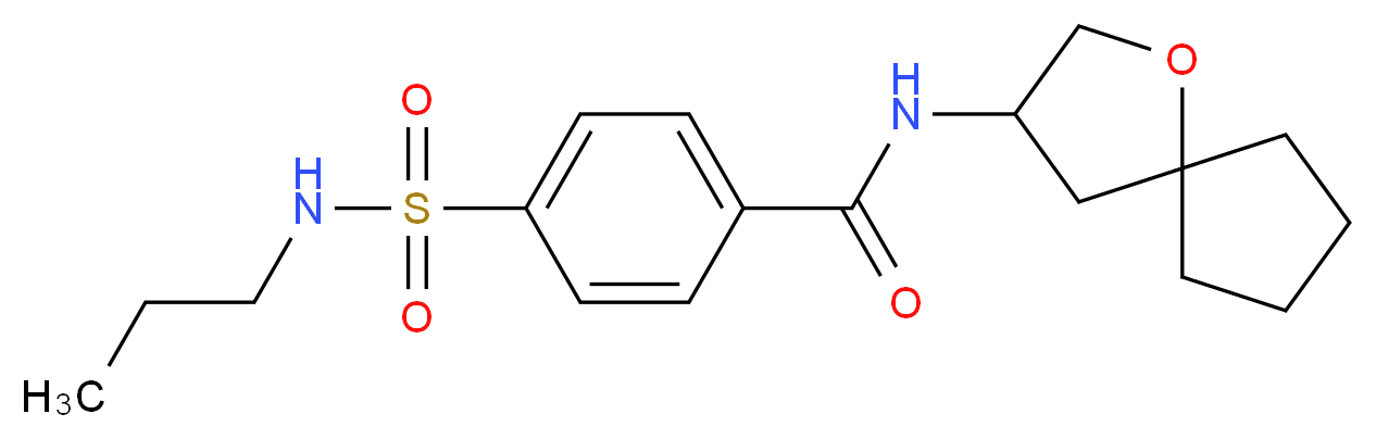 N-1-oxaspiro[4.4]non-3-yl-4-[(propylamino)sulfonyl]benzamide_分子结构_CAS_)
