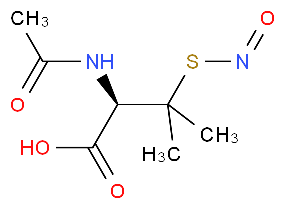 S-Nitroso-N-acetyl-D-β,β-dimethylcysteine_分子结构_CAS_79032-48-7)