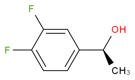 (1S)-1-(3,4-difluorophenyl)ethan-1-ol_分子结构_CAS_126534-41-6