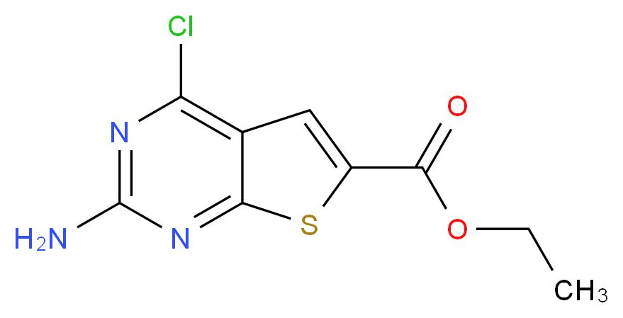 Ethyl 2-amino-4-chlorothieno[2,3-d]-pyrimidine-6-carboxylate_分子结构_CAS_847560-46-7)
