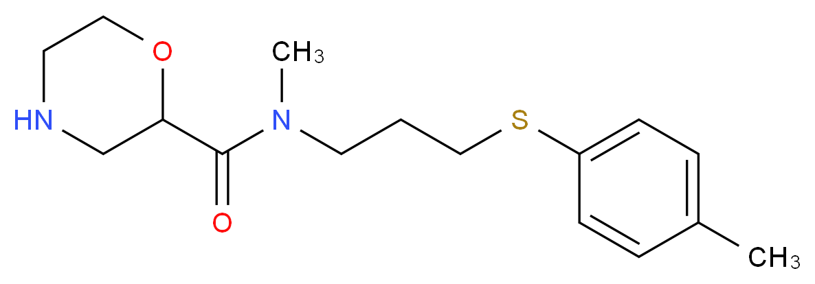 N-methyl-N-{3-[(4-methylphenyl)thio]propyl}-2-morpholinecarboxamide_分子结构_CAS_)