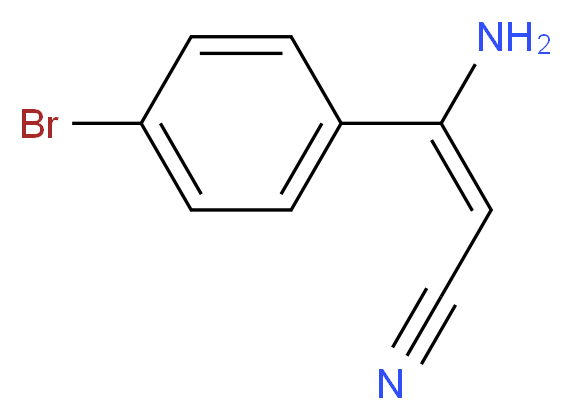 3-Amino-3-(4-bromophenyl)acrylonitrile_分子结构_CAS_)