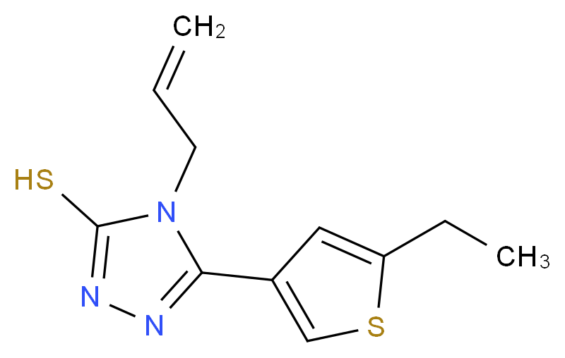 4-Allyl-5-(5-ethylthien-3-yl)-4H-1,2,4-triazole-3-thiol_分子结构_CAS_)