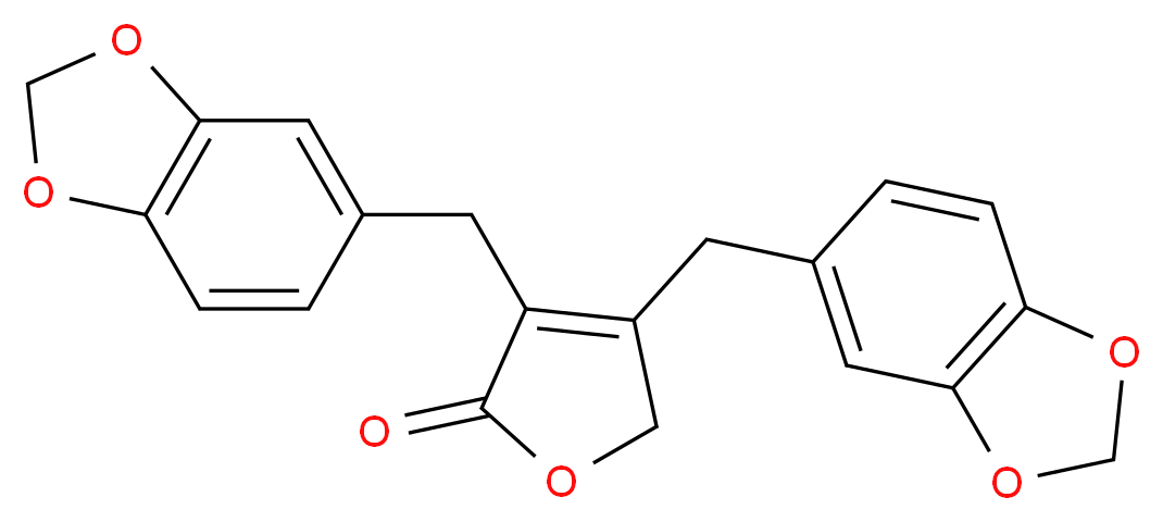 2,3-Di(3',4'-methylenedioxybenzyl)
-2-buten-4-olide_分子结构_CAS_137809-97-3)