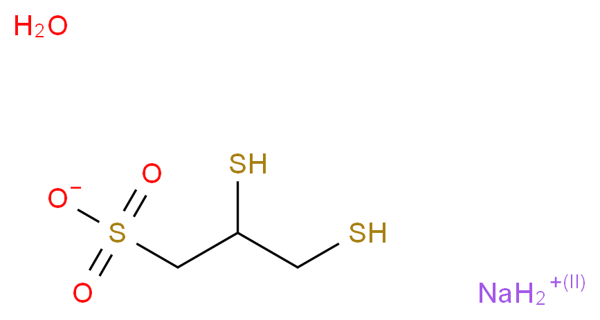 2,3-Dimercapto-1-propanesulfonic acid sodium salt monohydrate_分子结构_CAS_207233-91-8)