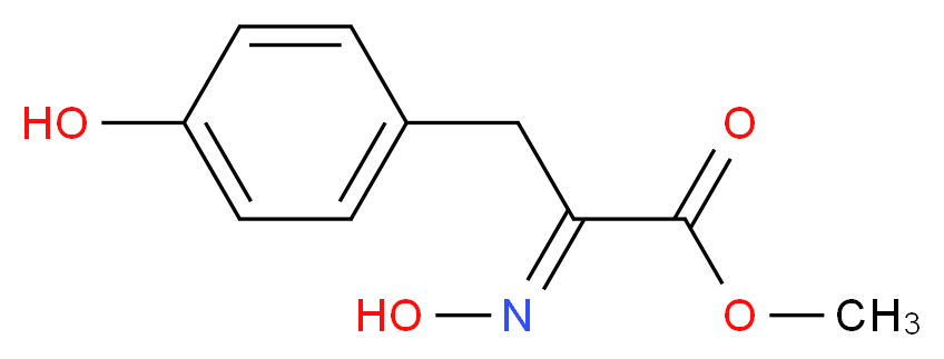 methyl (2E)-2-(N-hydroxyimino)-3-(4-hydroxyphenyl)propanoate_分子结构_CAS_50563-23-0