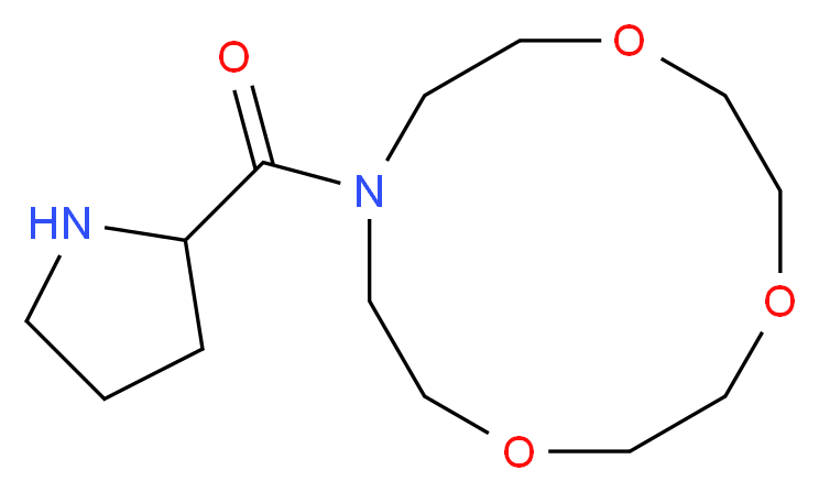 10-(pyrrolidine-2-carbonyl)-1,4,7-trioxa-10-azacyclododecane_分子结构_CAS_436811-22-2