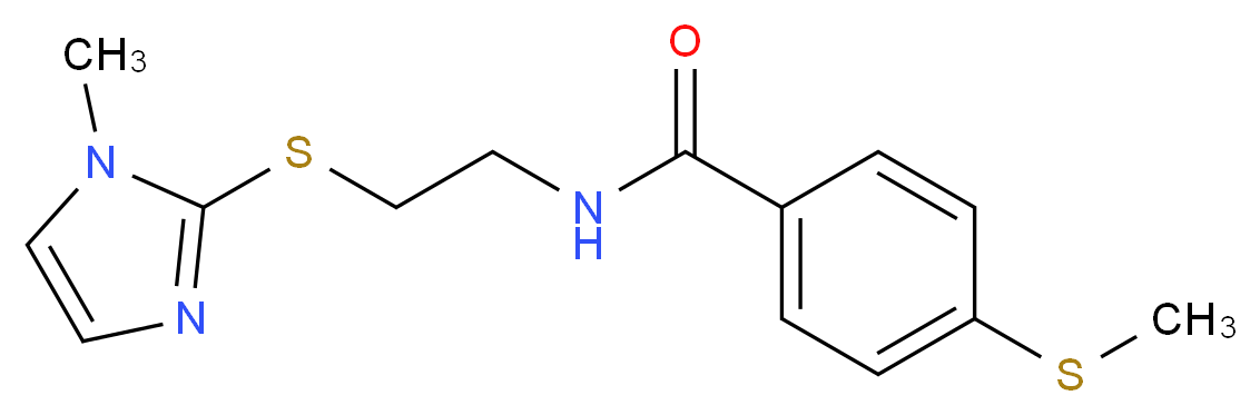 N-{2-[(1-methyl-1H-imidazol-2-yl)thio]ethyl}-4-(methylthio)benzamide_分子结构_CAS_)