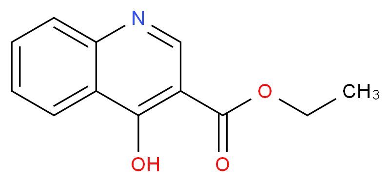 4-HYDROXYQUINOLINE-3-CARBOXYLIC ACID ETHYL ESTER_分子结构_CAS_26892-90-0)