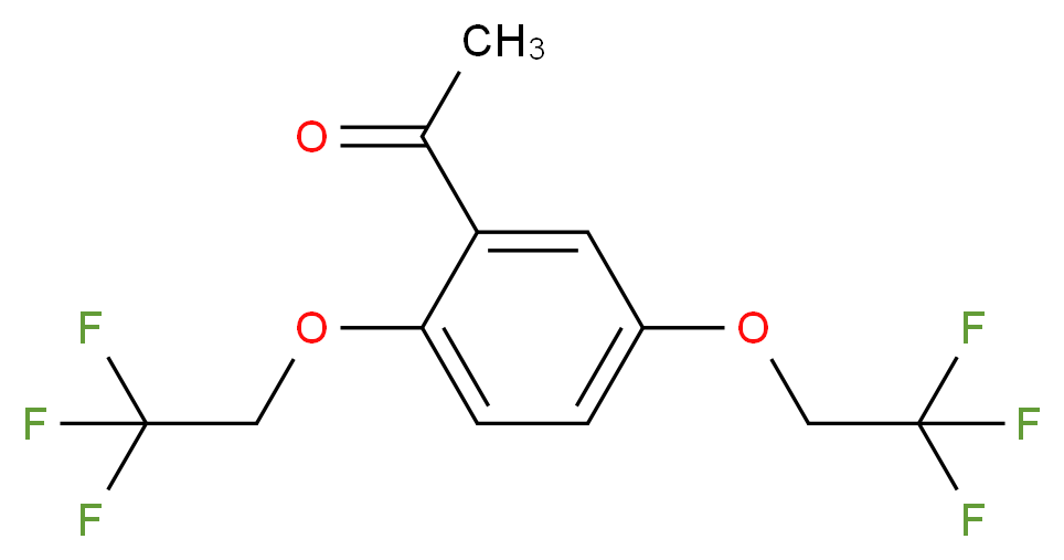 1-[2,5-bis(2,2,2-trifluoroethoxy)phenyl]ethan-1-one_分子结构_CAS_76784-40-2