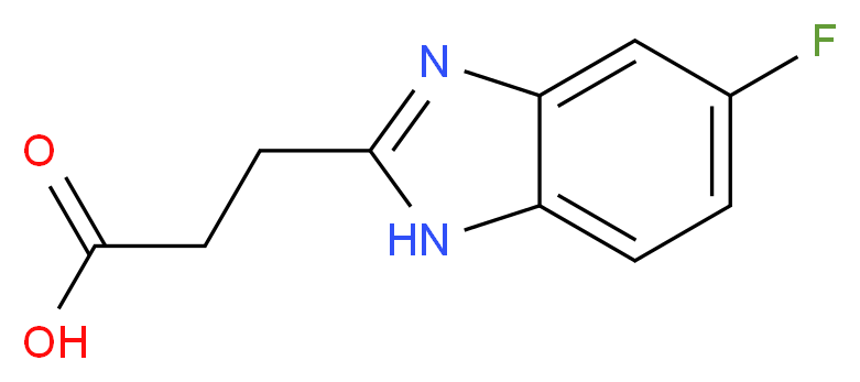 3-(5-fluoro-1H-1,3-benzodiazol-2-yl)propanoic acid_分子结构_CAS_82138-57-6