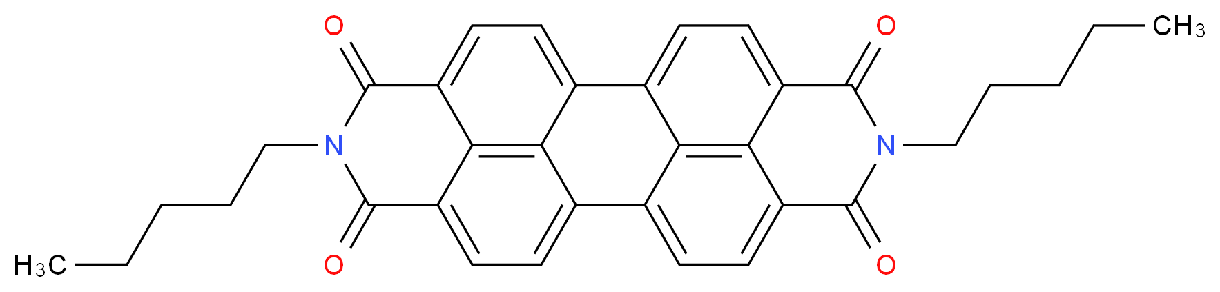 N,N′-二戊基-3,4,9,10-苝二甲酰亚胺_分子结构_CAS_76372-75-3)