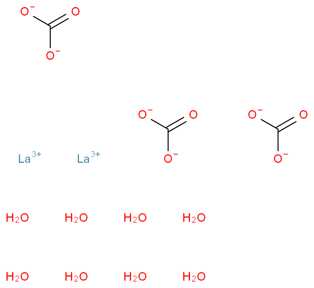 dilanthanum(3+) ion octahydrate tricarbonate_分子结构_CAS_54451-24-0