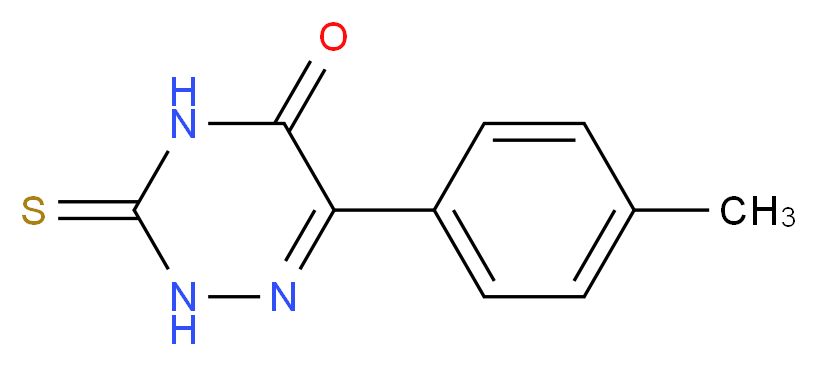 6-(4-methylphenyl)-3-thioxo-3,4-dihydro-1,2,4-triazin-5(2H)-one_分子结构_CAS_27623-05-8)